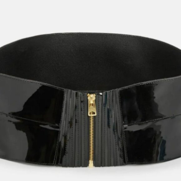All Saints Oakley Patent Leather Corset Belt, L, NWT's - Picture 6 of 6